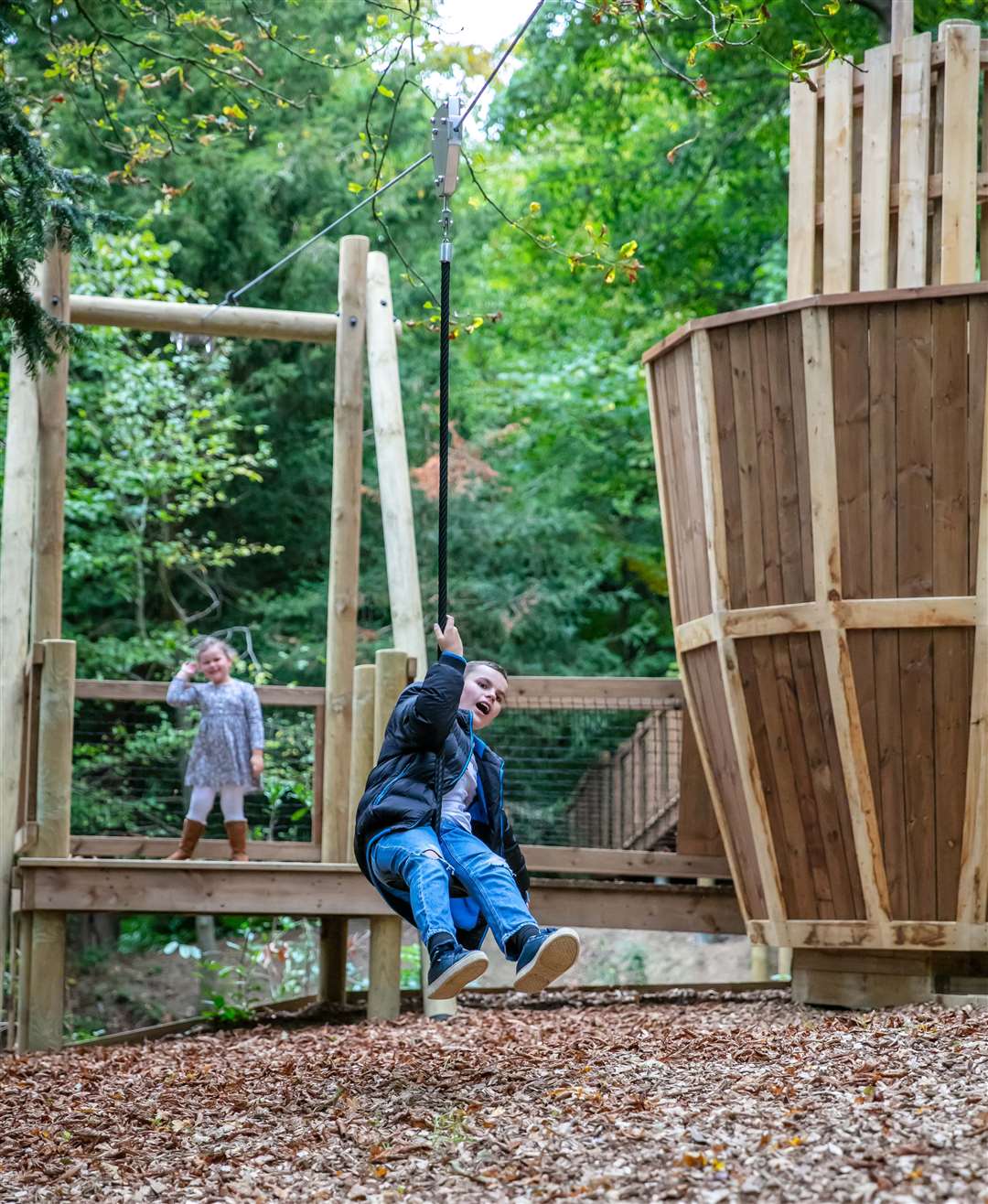 Children enjoying the adventure playground at Belvoir Castle