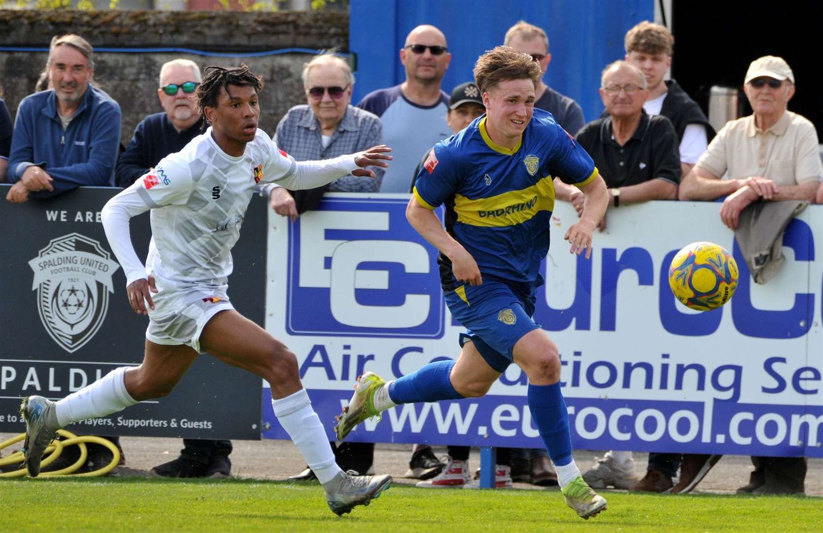 Action from Spalding's home draw with Alvechurch. Photo: Chris Lowndes