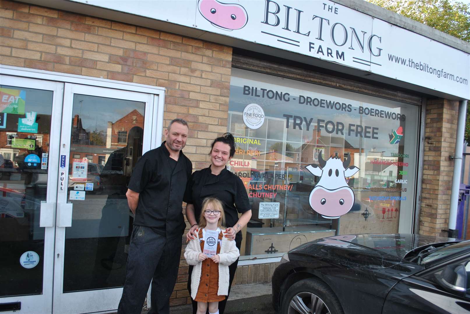 Gavin Smith and Danielle Green with a little helper. (60399824)