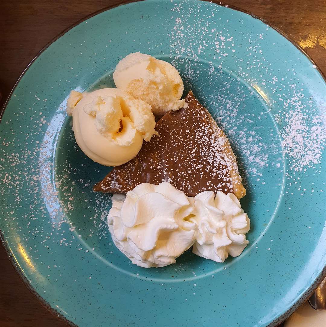 Our pudding was gooey and sweet - and perfect for sharing