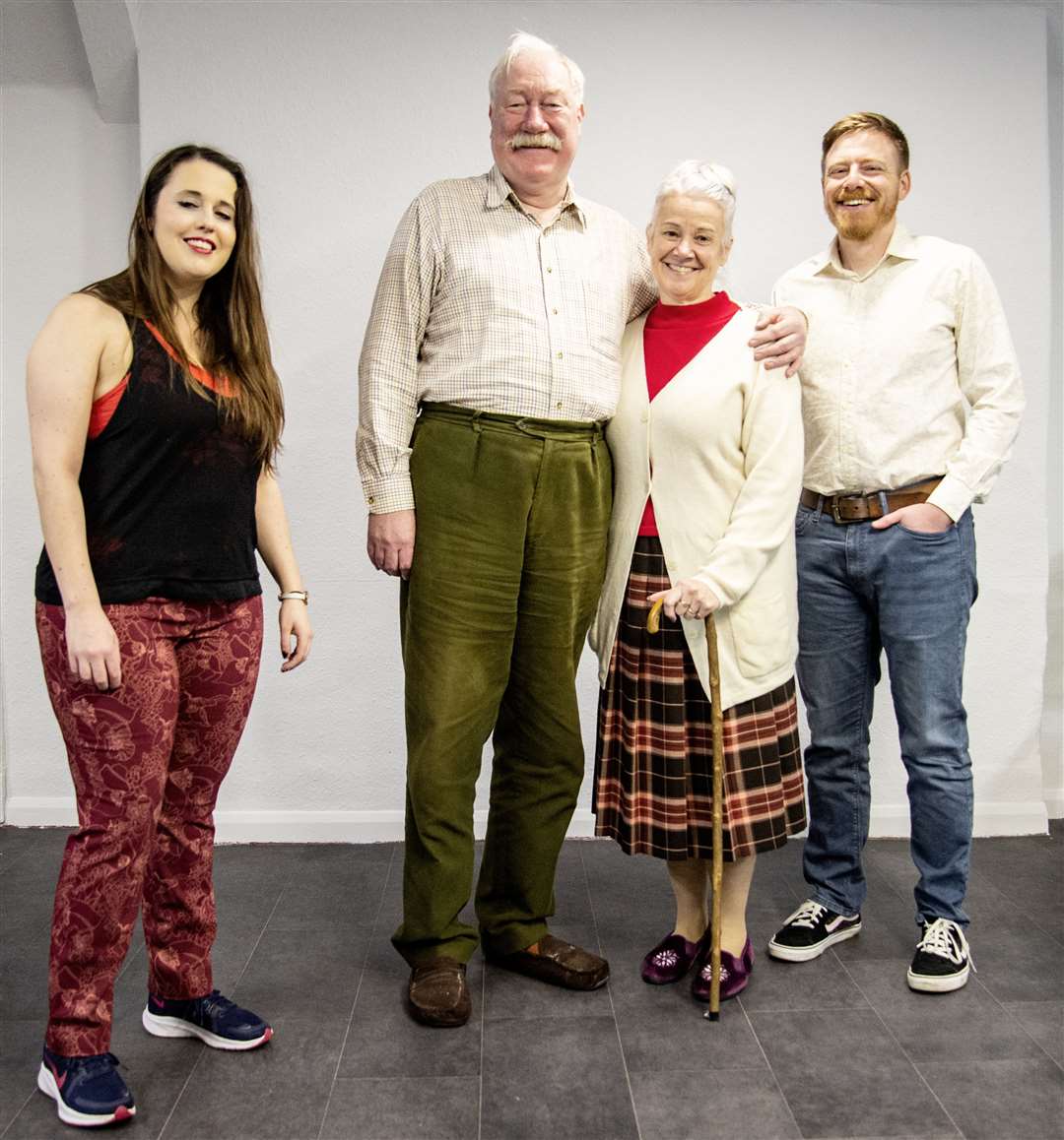 Actors Stephanie Thompson-Collins, Kevin McCabe, Lynn Kirk and James Duggins. Photo: Larry Wilkes Photographic