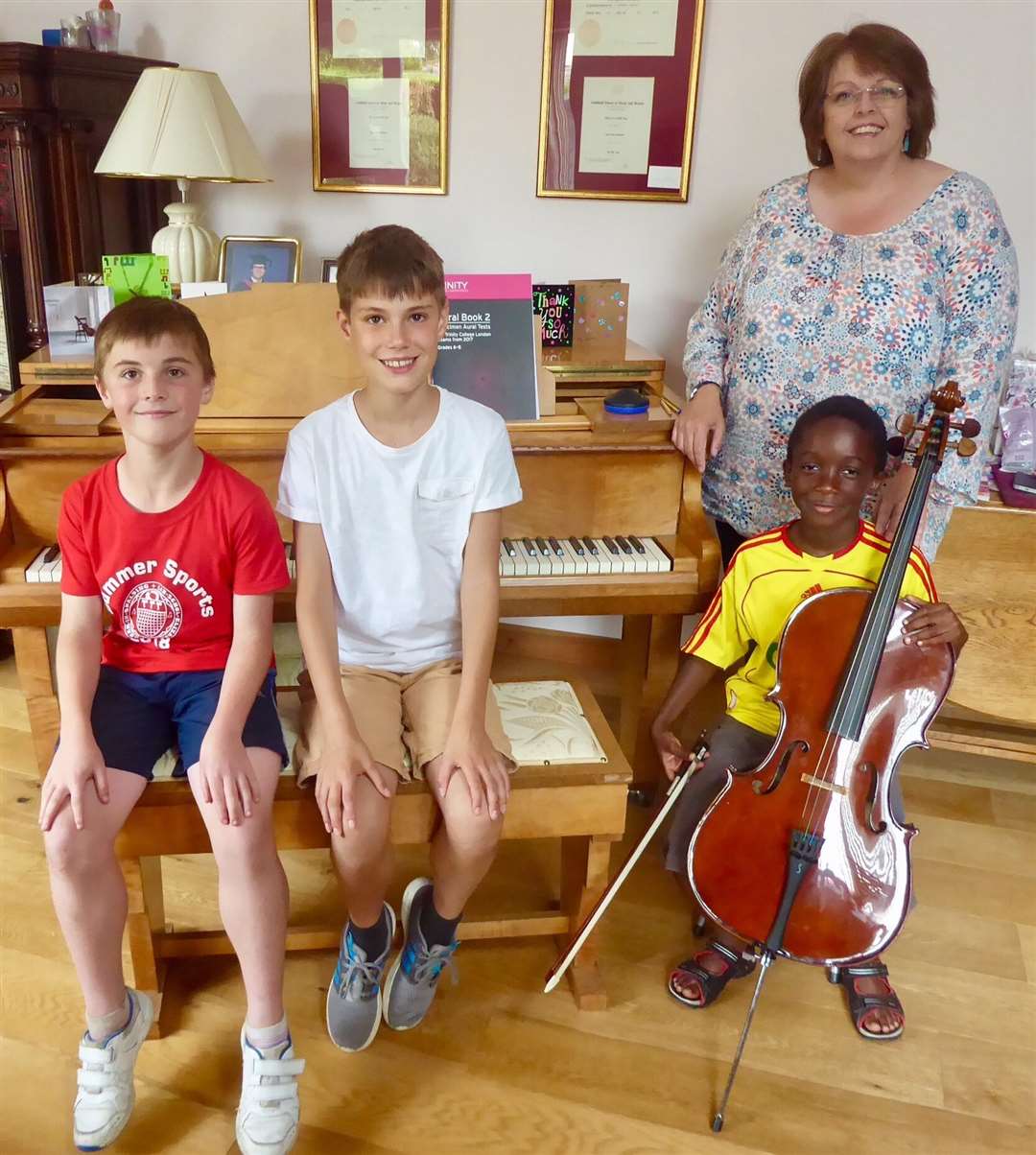 Three of the distinction pupils Ben Walters, George Freeman and Stephen Owusu-Ansah. (3414872)