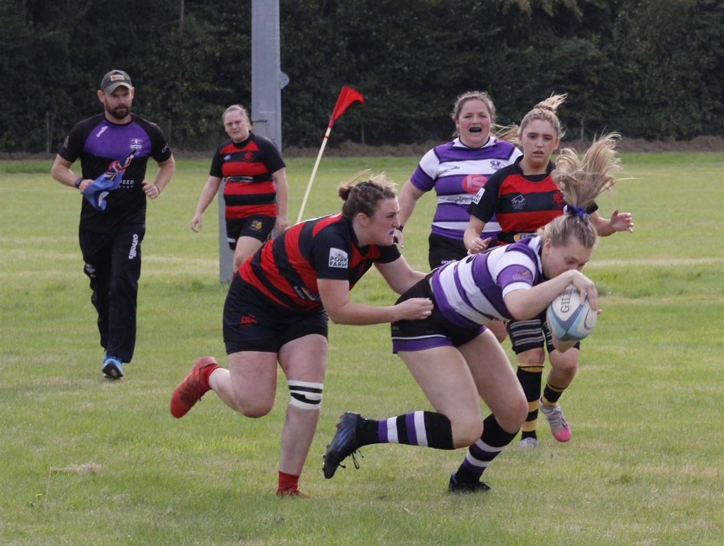 Action from Stamford Women’s narrow victory over Sleaford in Sunday’s league opener. Photos: Darren Dolby