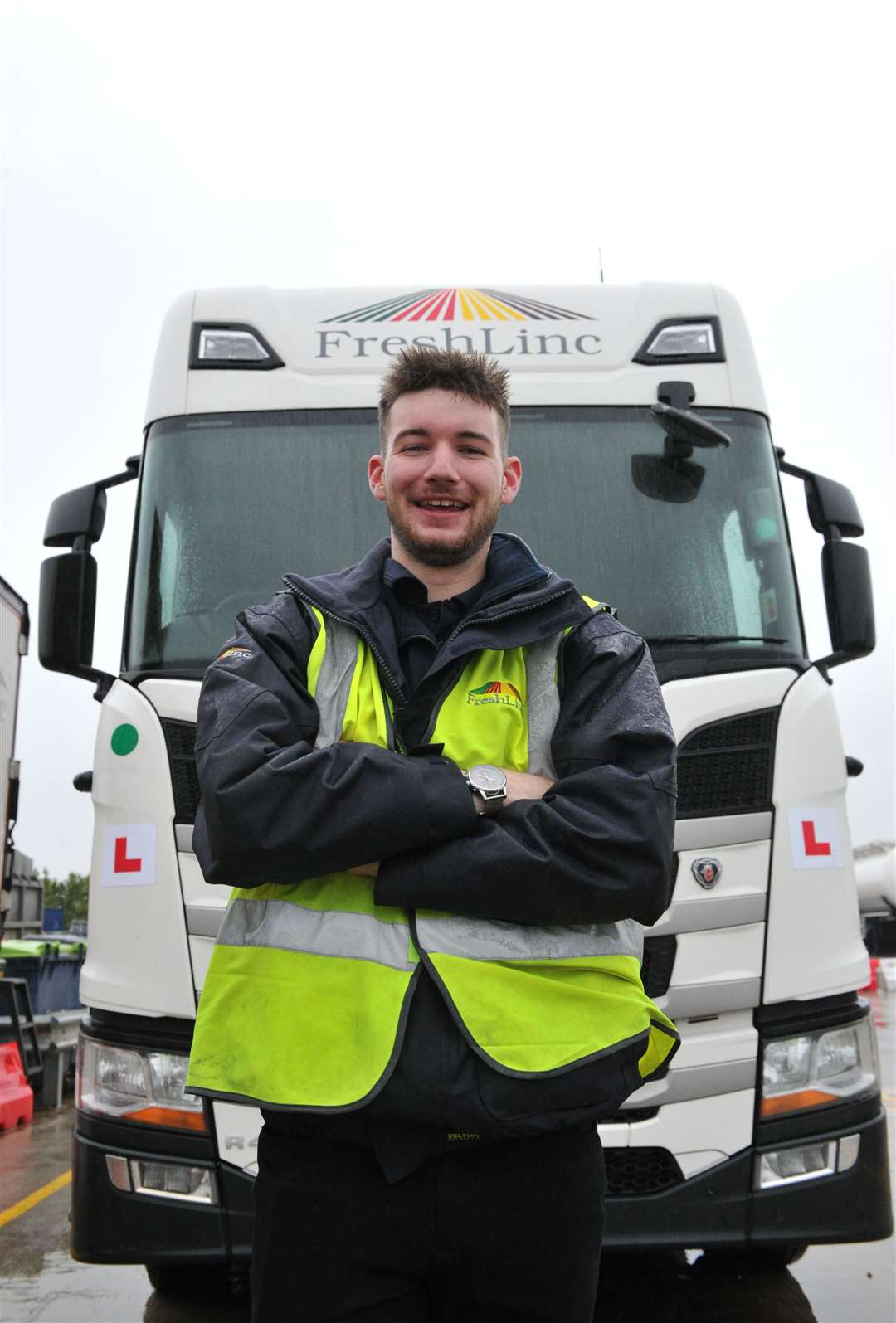 Jack Turnbull with Matthew Featherstone driver compliant ass and Andy Tubb driver compliant manager (53991380)