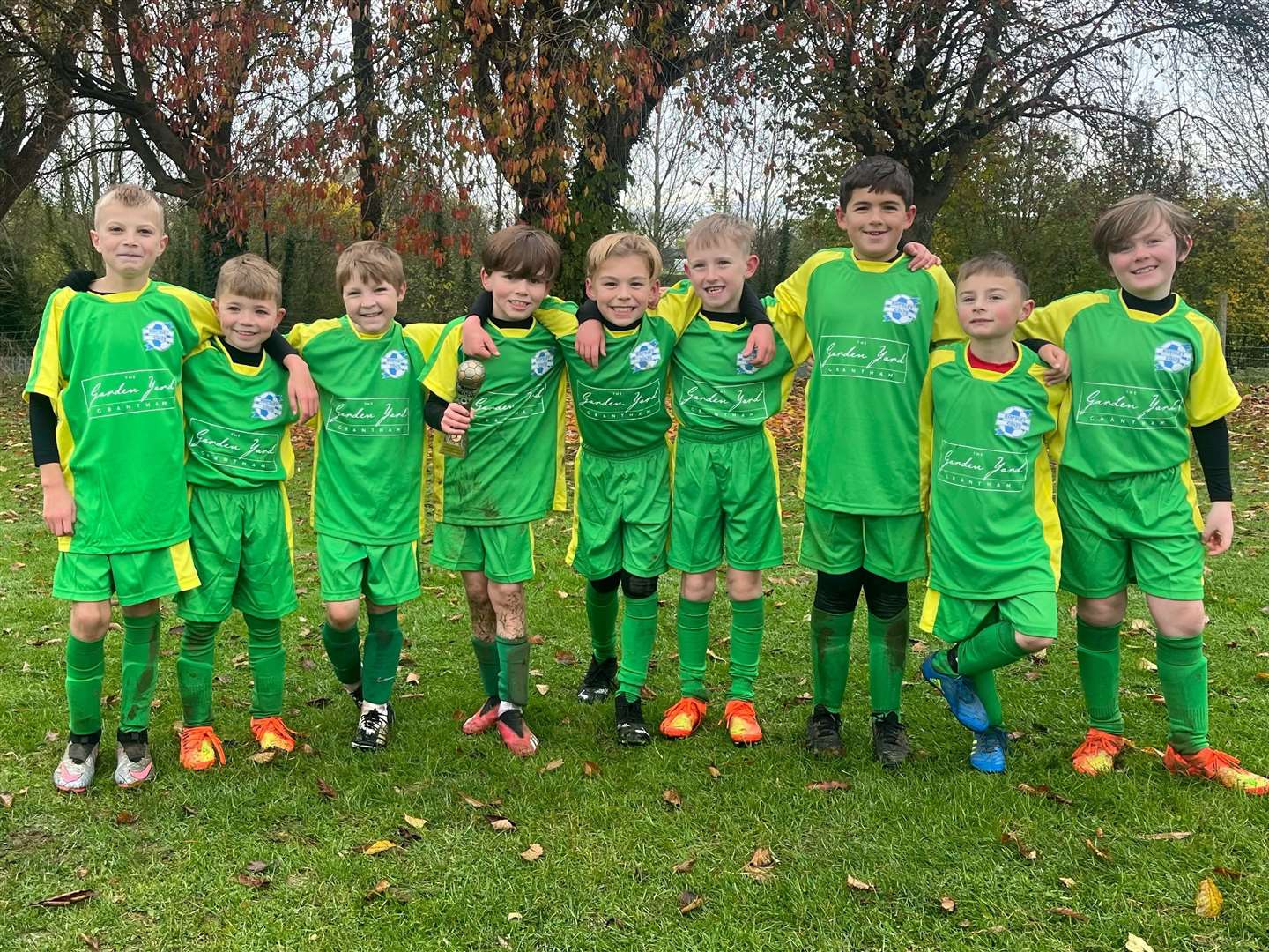 Ropsley Under 9s in their new away kit.