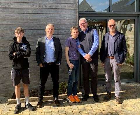 Wilds Lodge headteacher Toby Oakley (second from left) said inspectors had recognised the changes made and were on board with plans