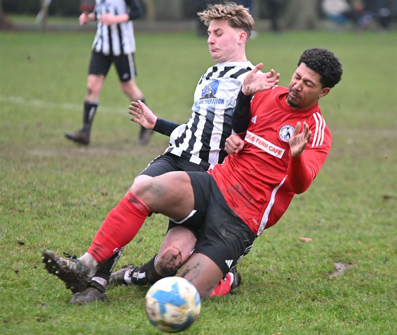 Football action from Long Sutton v South Lincs Swifts