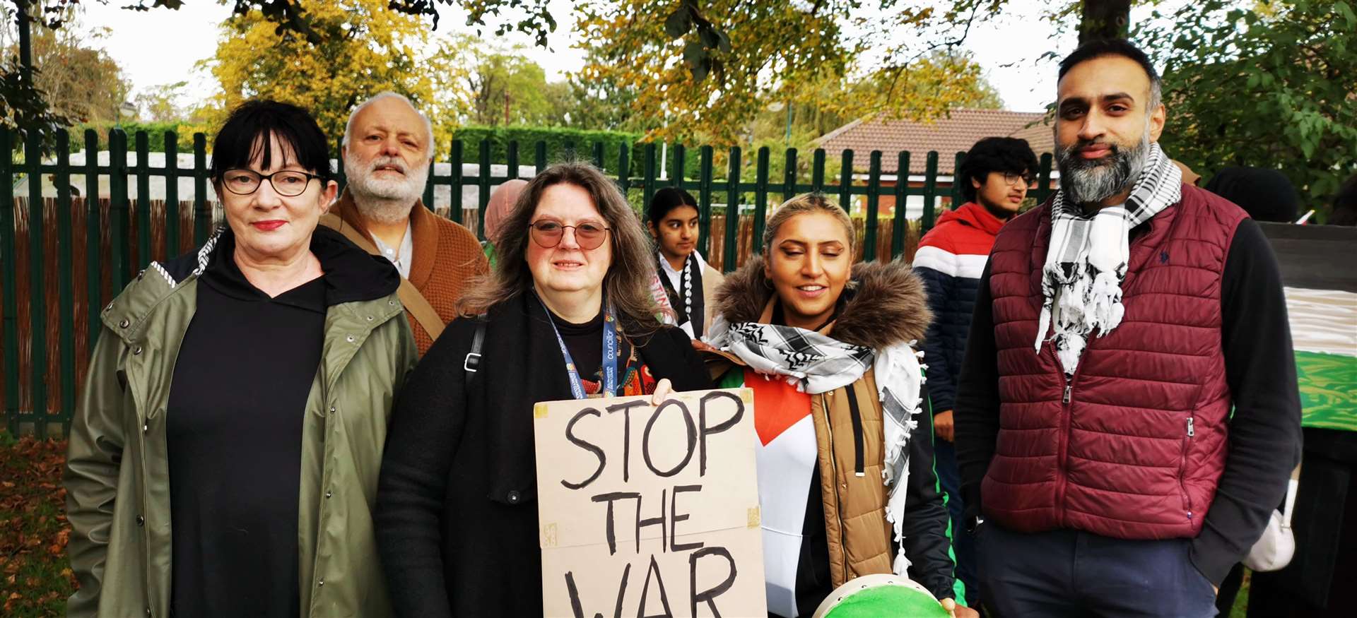 The protest was held in Wyndham Park.