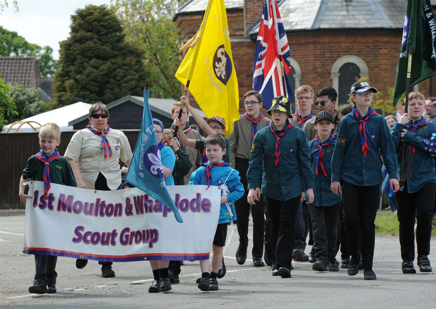1st Moulton and Whaplode Scout Group in the parade