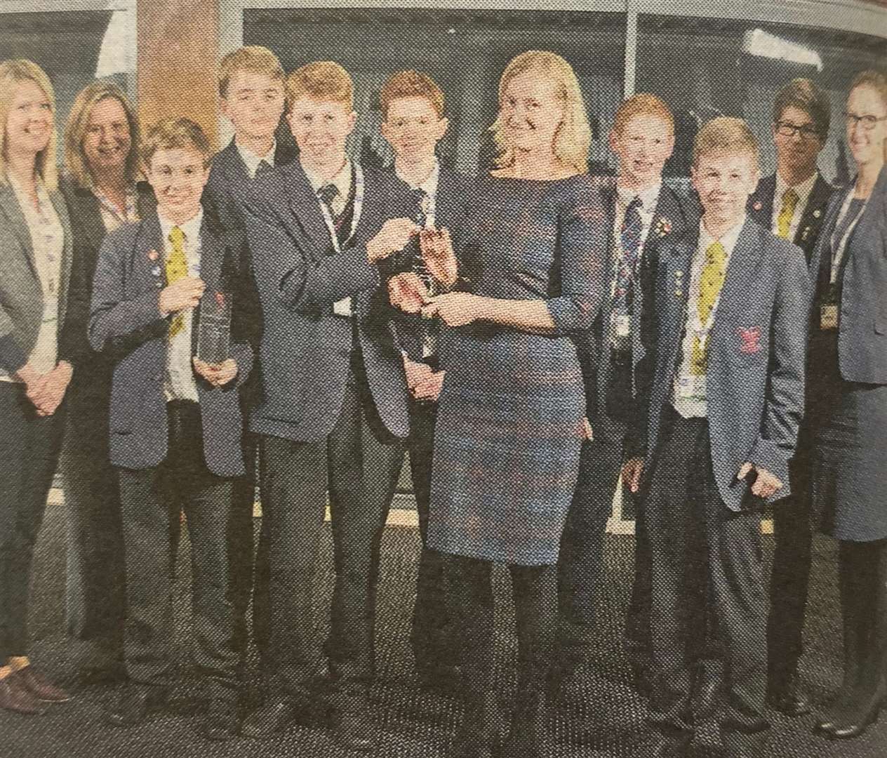 The team from Stamford School were presented with trophies 10 years ago.