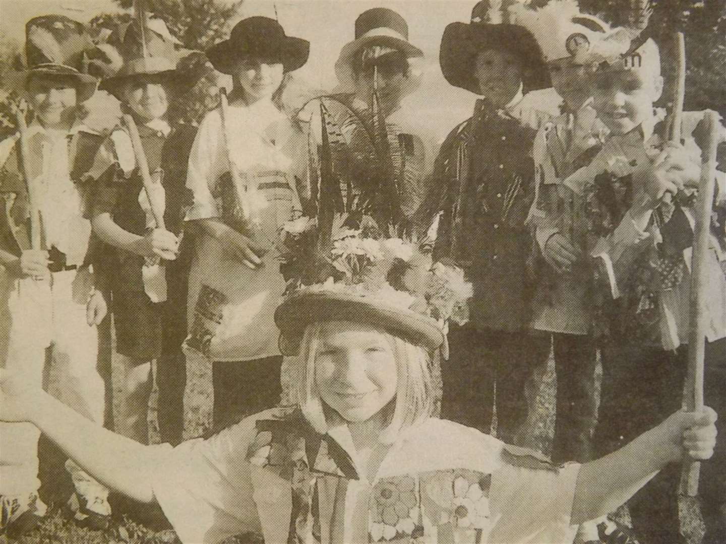 25 years ago: July 3, 1998 – Rosie Oates (9) and the Malcolm Sargent School morris dancing team, pictured at the annual fete.