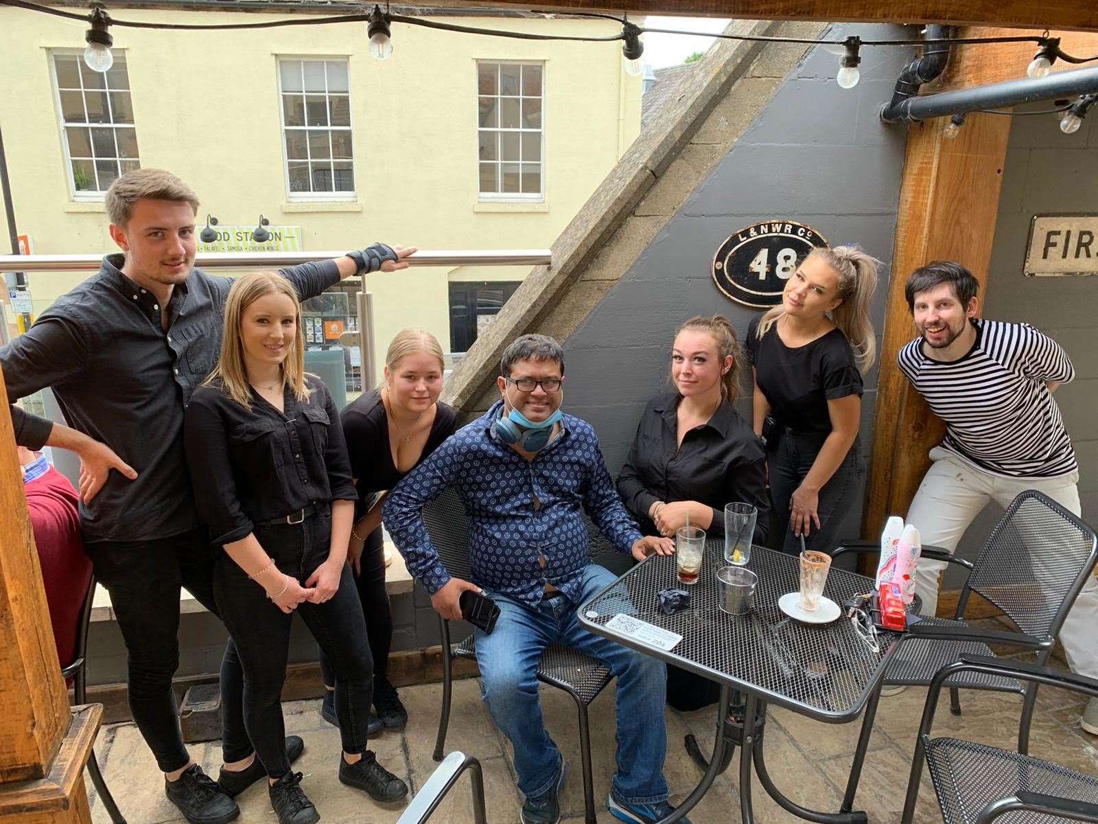 Paul Sinha, from The Chase, during a visit to The London Inn.
