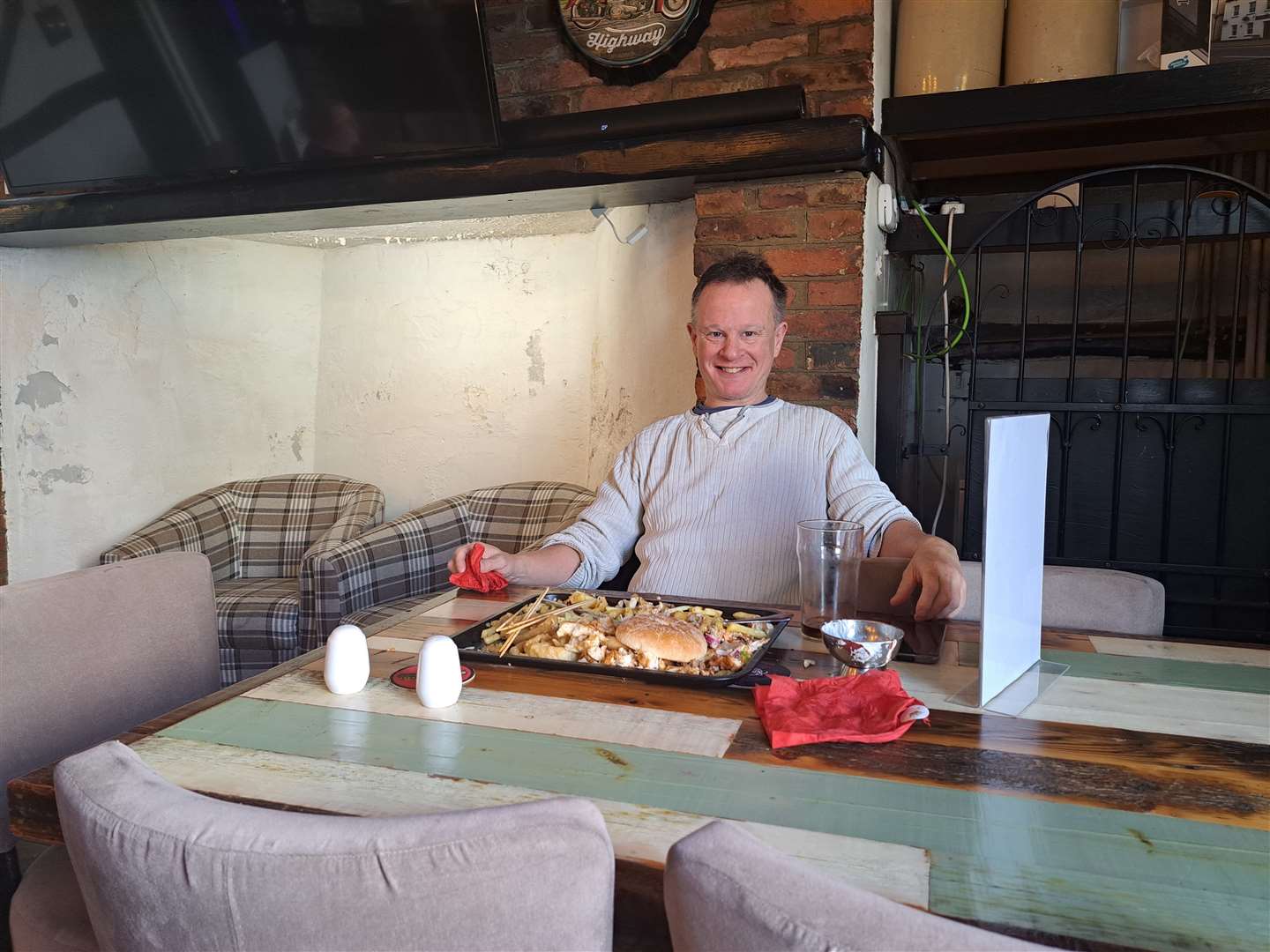 Paul Williamson was another burger challenger at The Crown (59982370)