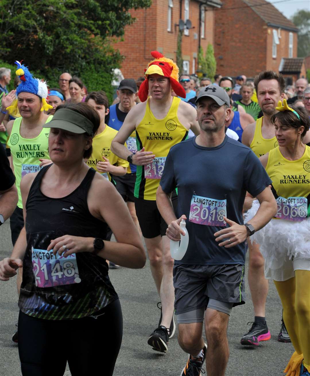 Yaxley Runners brought along a few chickens