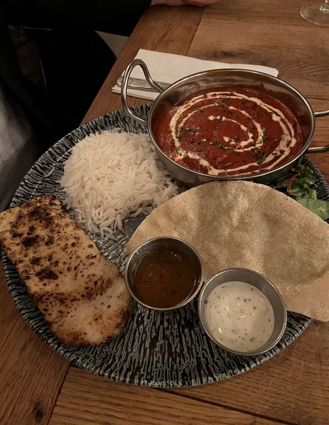 The butter chicken curry