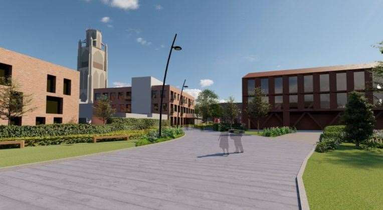 An artist's impression of how the Rosegarth Square development will look