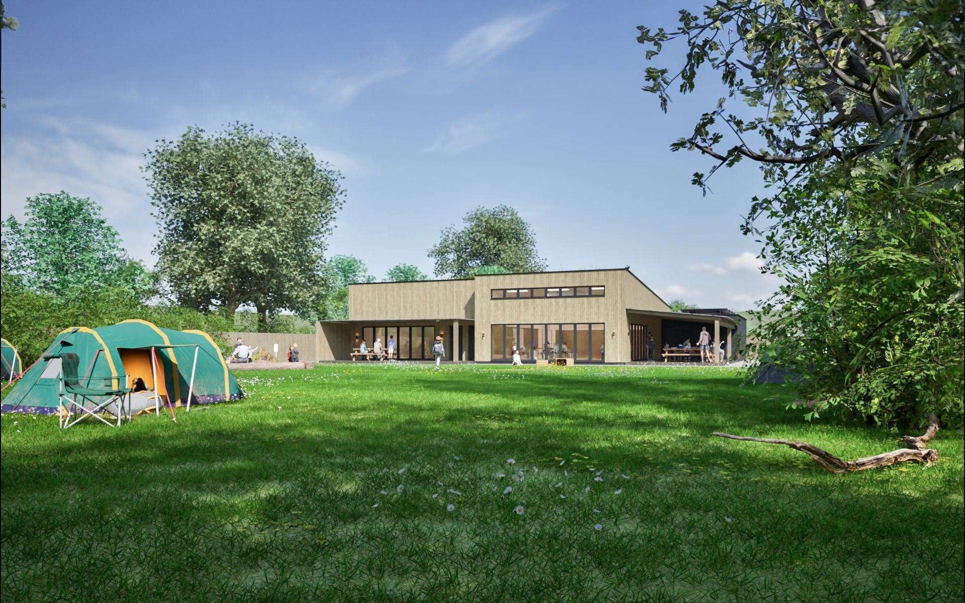 There will be outdoor space for camping.