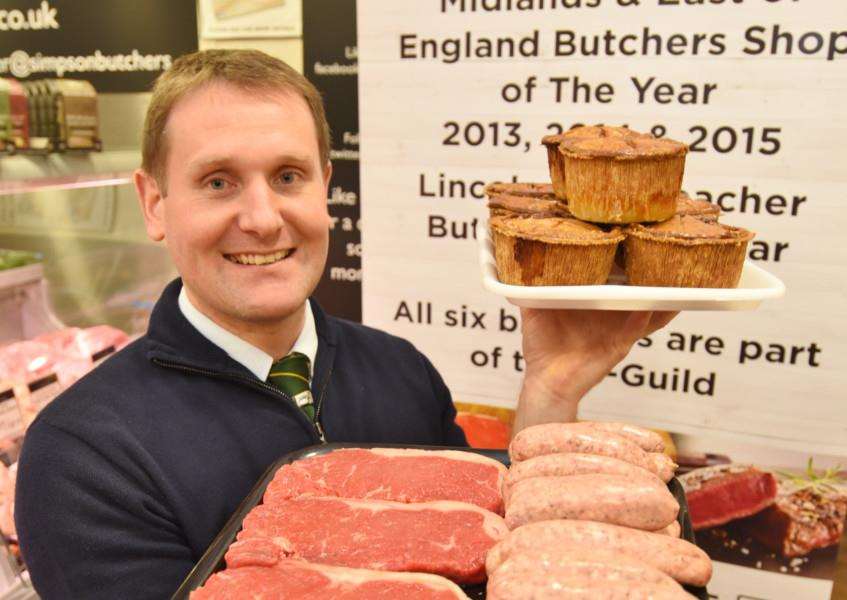 Gary Simpson at the award winning butchers Simpsons at Stamford Garden Centre. EMN-161021-180821009