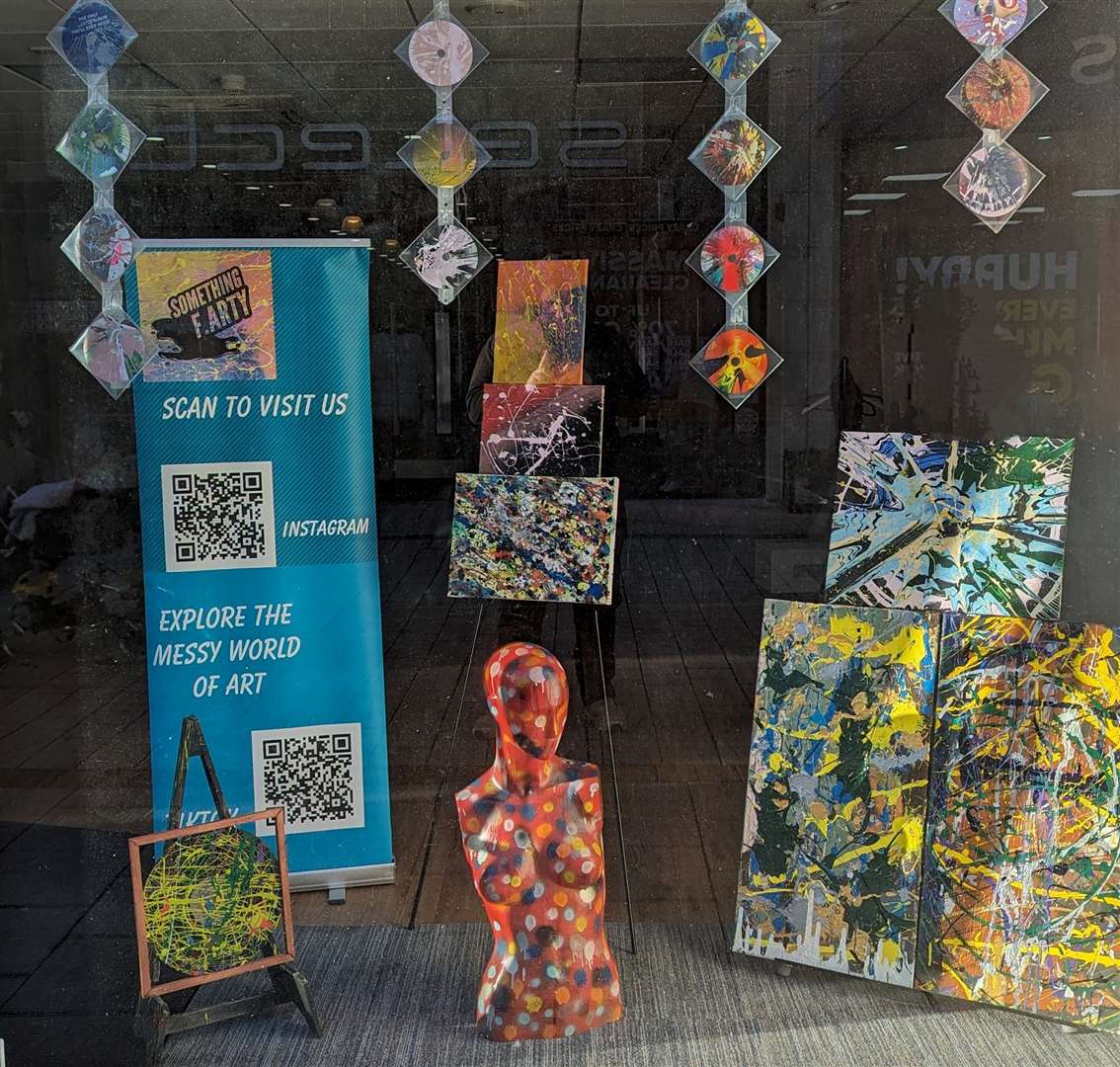 The art will be on display in the window for six weeks. Pictures: Joey Lowe