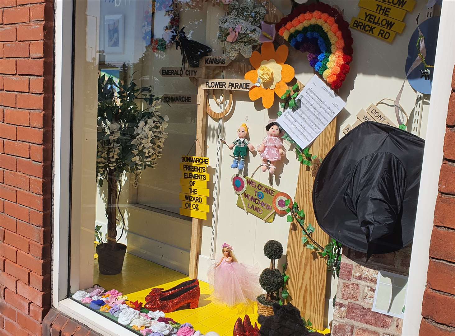 Bon Marche decorated their shop window with a Wizard of Oz theme