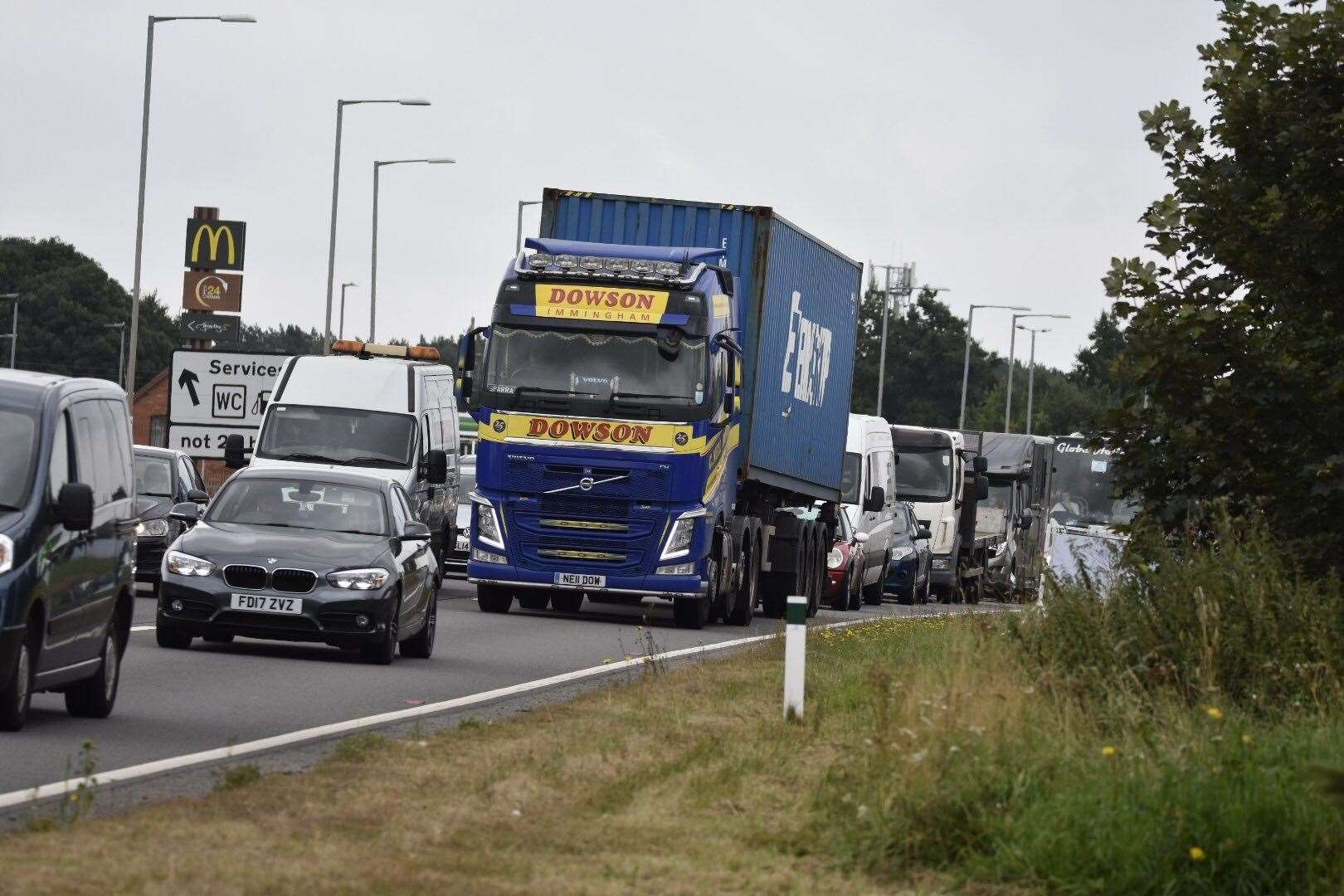 A road traffic collision is affecting traffic on the A1 at Colsterworth. Photo: R Mortiss (50872329)