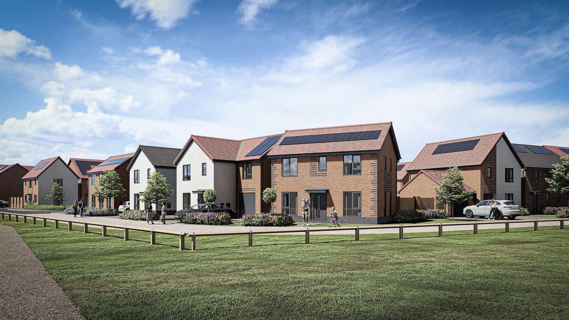 CGI illustrative of proposed house types, in plans for 170 new home development in Witham St Hughs, Lincolnshire. Photo: Honey.