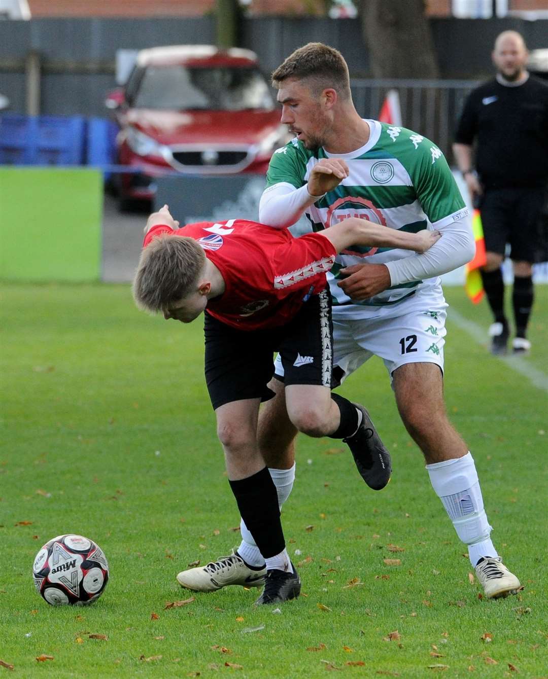 Action from Pinchbeck's home defeat to Framlingham. Photo: Chris Lowndes