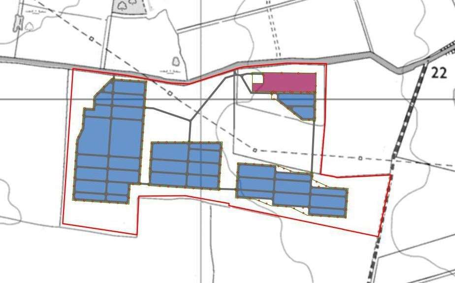 The proposed layout of the Brant Energy Storage project at Hill Rise, Coleby