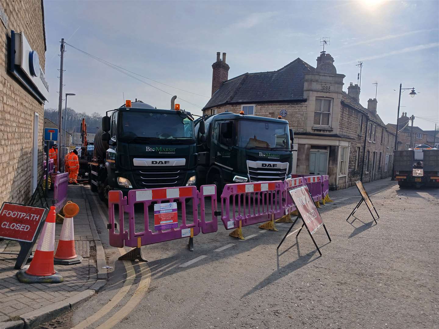 A sewer has cracked in Belton Street