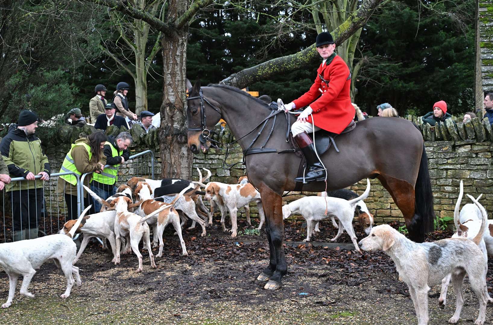 Fitzwilliam Hunt New Year's Day meet in Wansford. Photo: David Lowndes