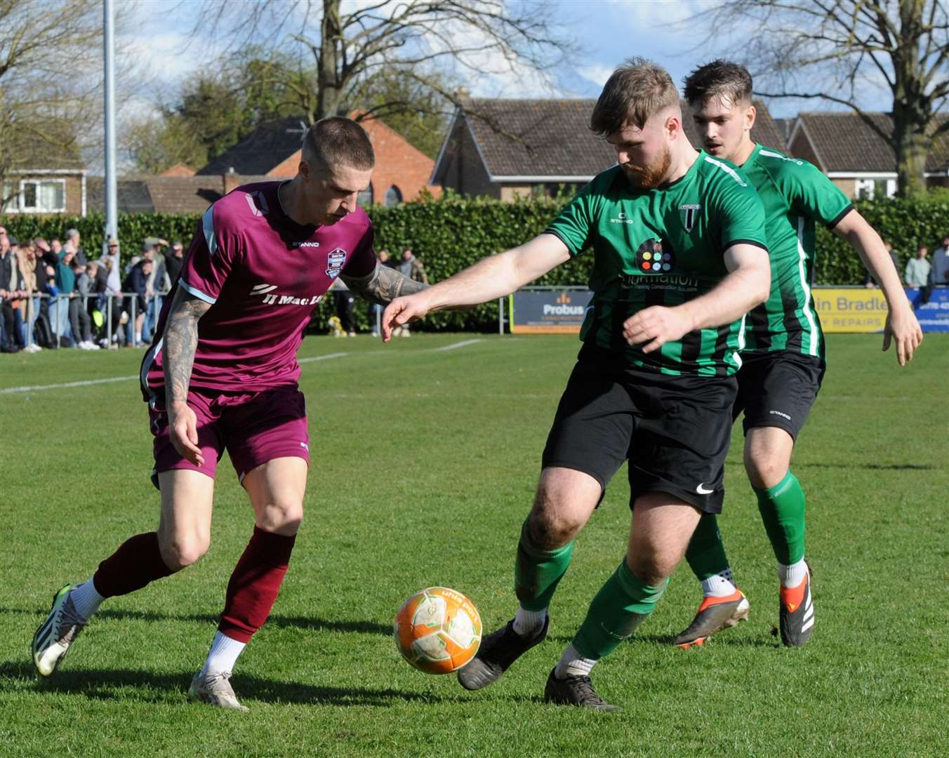Action from Blackstones' victory over Bourne Town. Photo: Chris Lowndes
