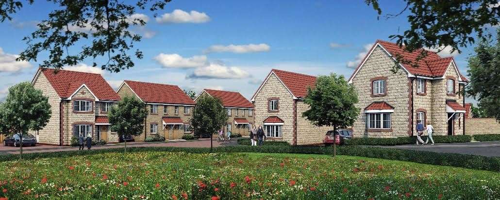 An indicative computer-generated image of the homes set to be built in Ancaster. (54929452)