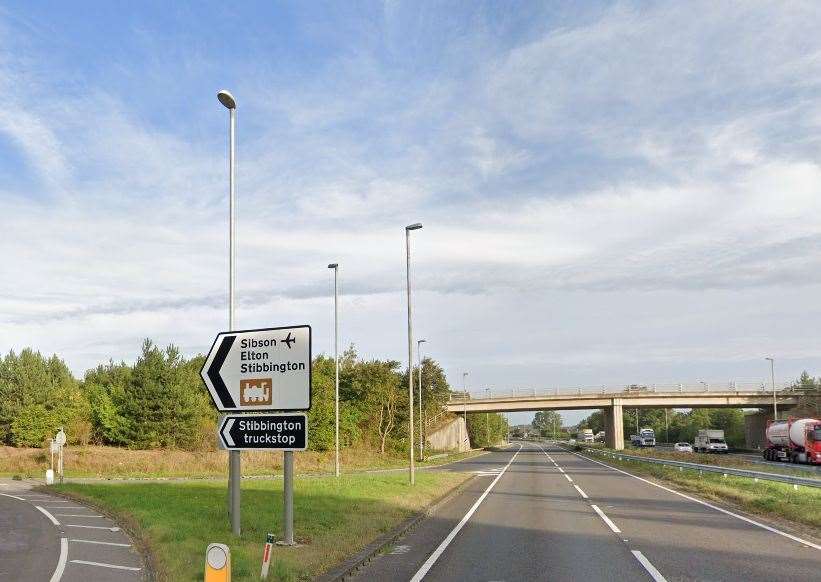 The A1 at Stibbington. Photo: Google