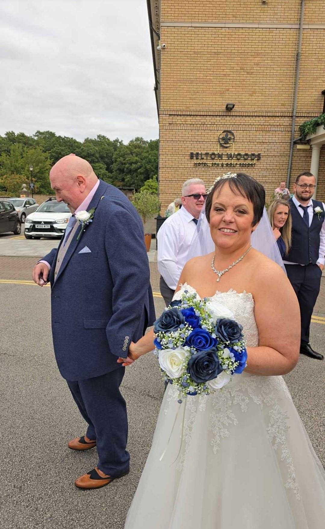 Sarah and Nick Wiles in their amazing outfits. Photo: Supplied.
