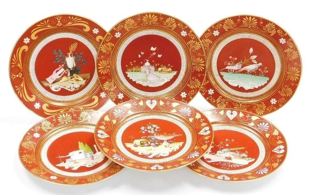 The 19th century plates sold for £36,000 at auction. (55933296)