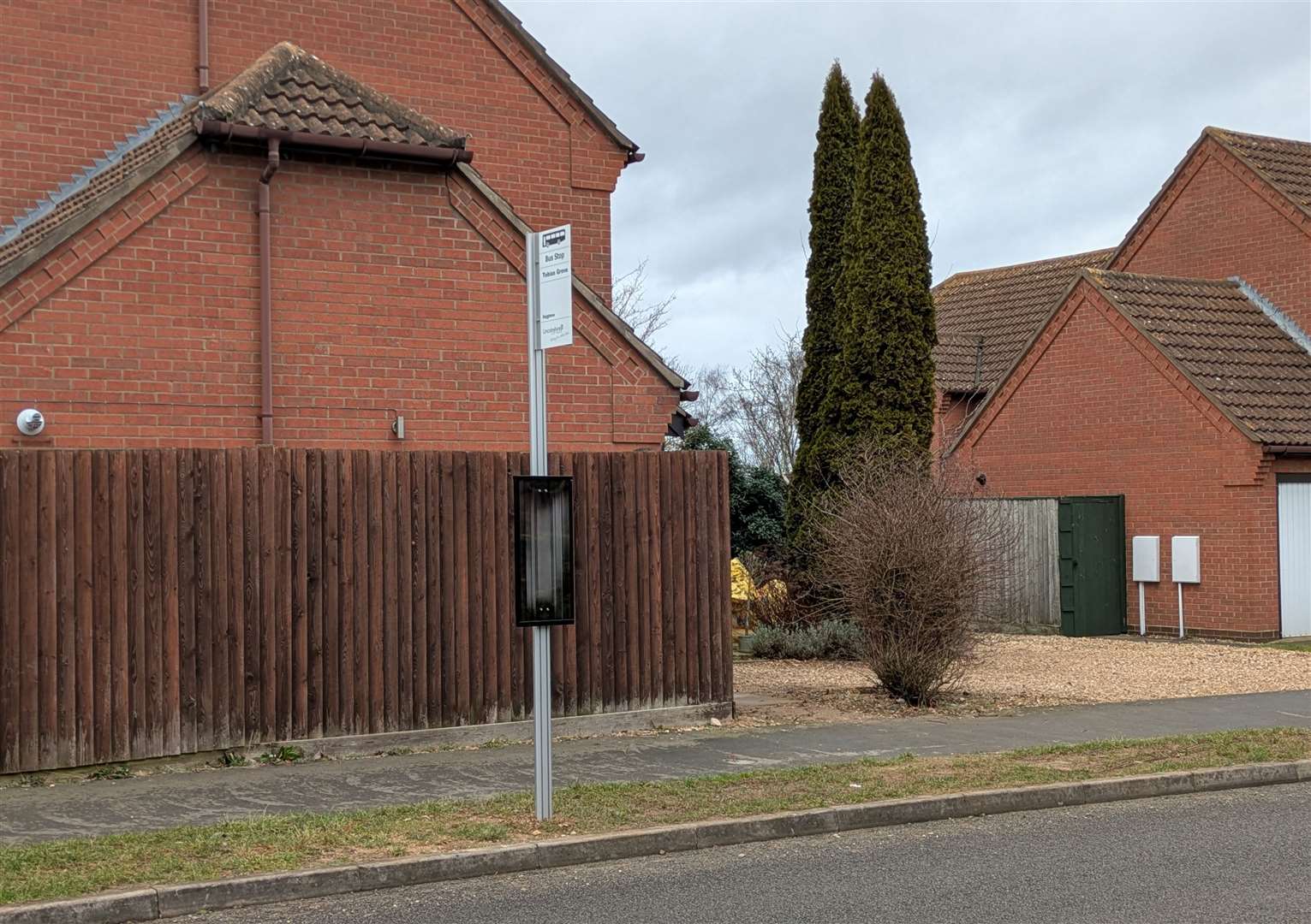 Residents believe the bus stop is too close to their driveway.