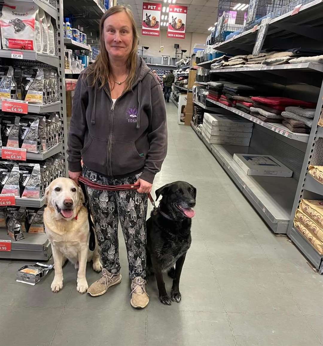 George and Bea with volunteer Tracey Merryweather