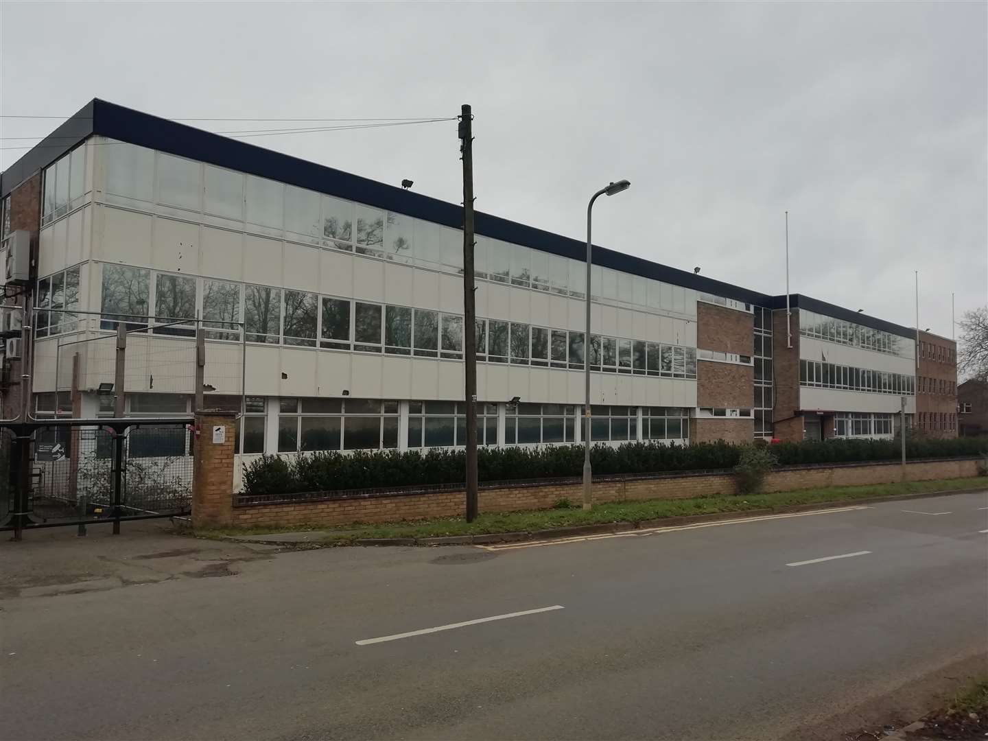 The front office building before it was demolished