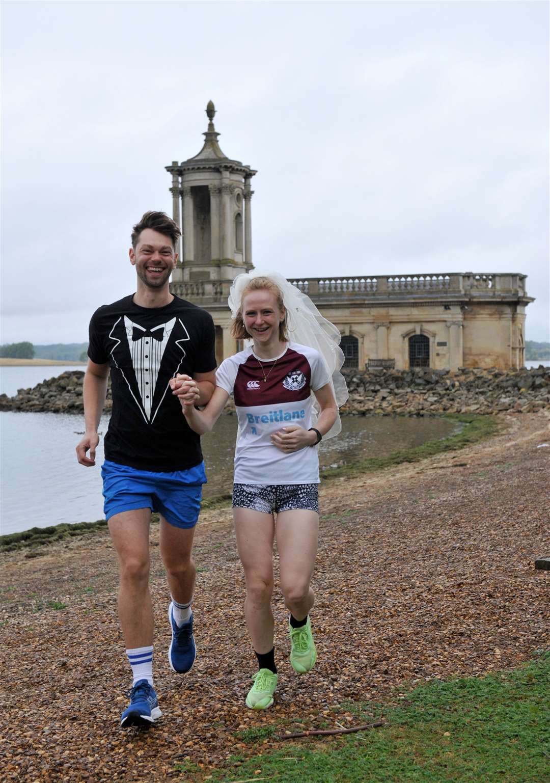 James Dinsdale and Rachel Drapper completed the Rutland Water Parkrun before tying the knot at Normanton Church. Photo: Chris Lowndes