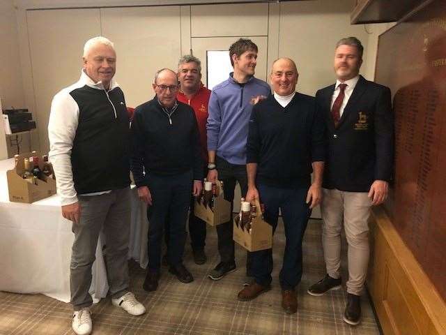 Mark Loveridge, Alistair Holmes, organiser John Kirkup, Alex Garment, Ian Carroll and club captain David Brighton.