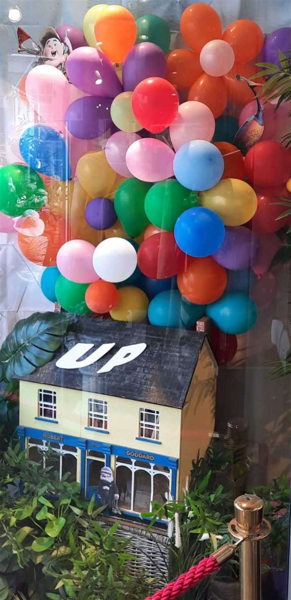 The display at Robert Goddard based on the comedy animation film Up