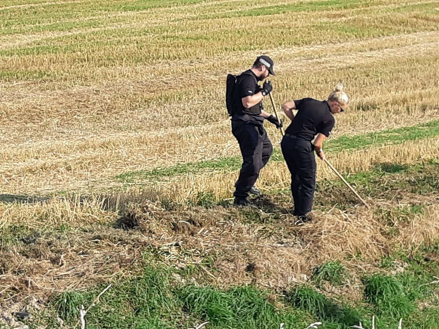 Police search fields off Barrier Bank (42265801)