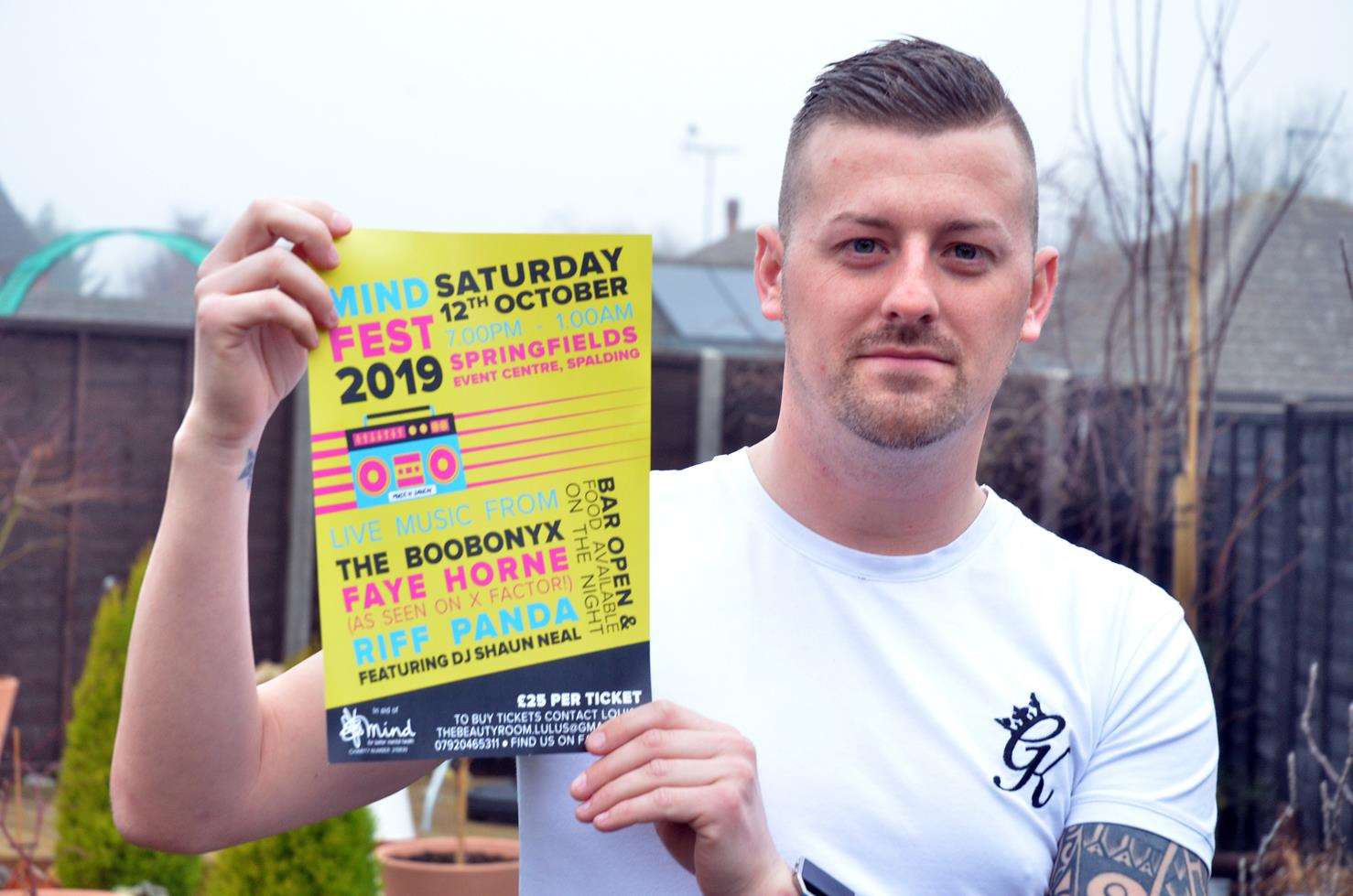 Mind Fest 2019 committee member Luke Jackson (29), received support from Mind both during his mum's illness and after her death. (7391392)