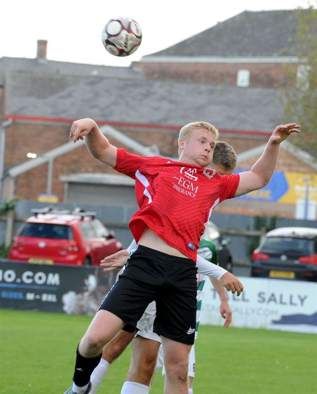 Action from Pinchbeck's home defeat to Framlingham. Photo: Chris Lowndes