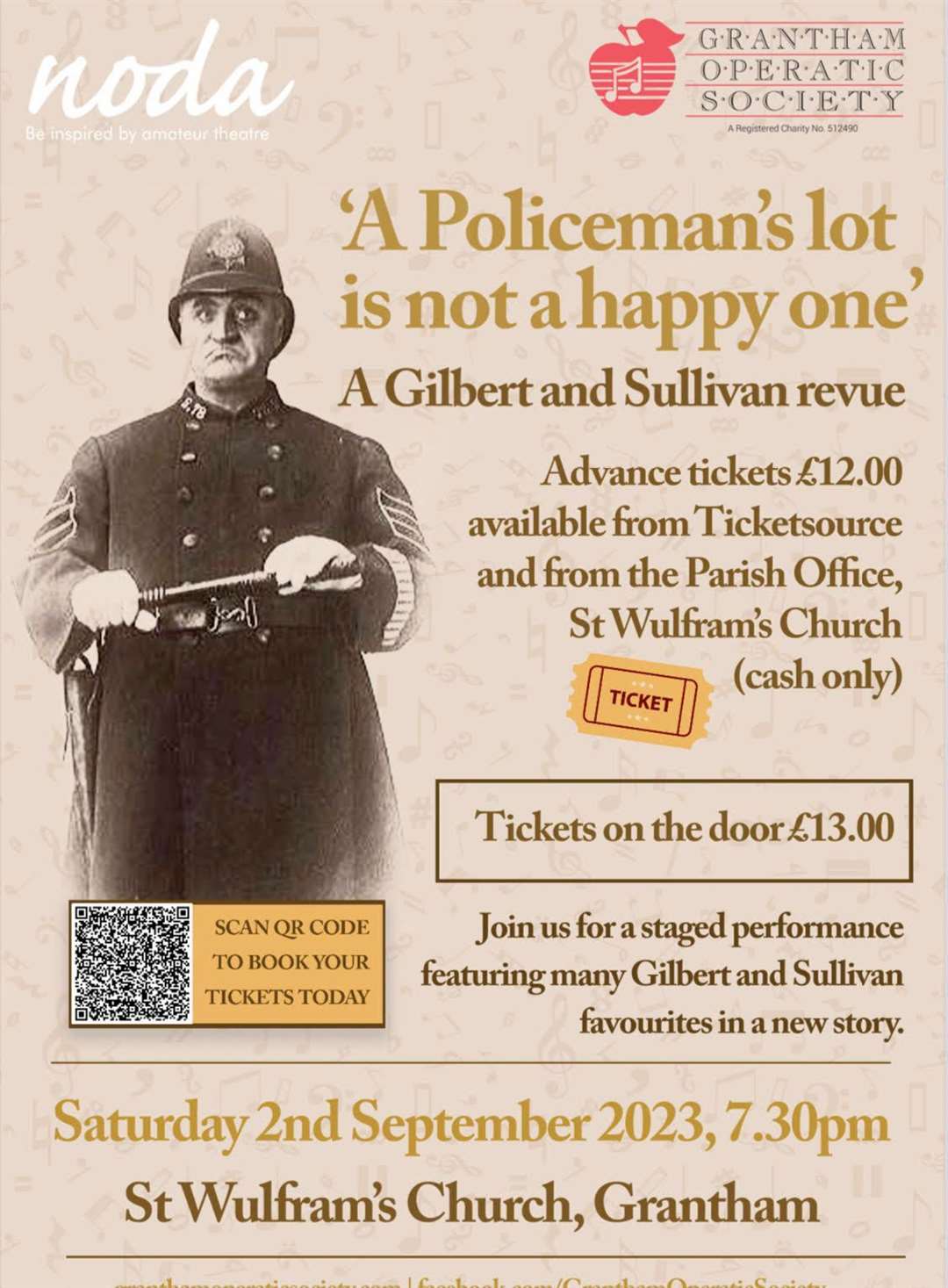 The Grantham Operatic Society will be performing A Policeman's Lot Is Not A Happy One.