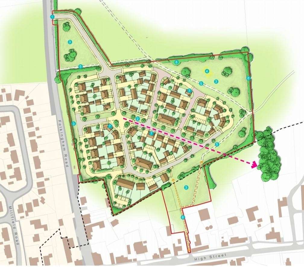 Plans for 71 new homes in Morton