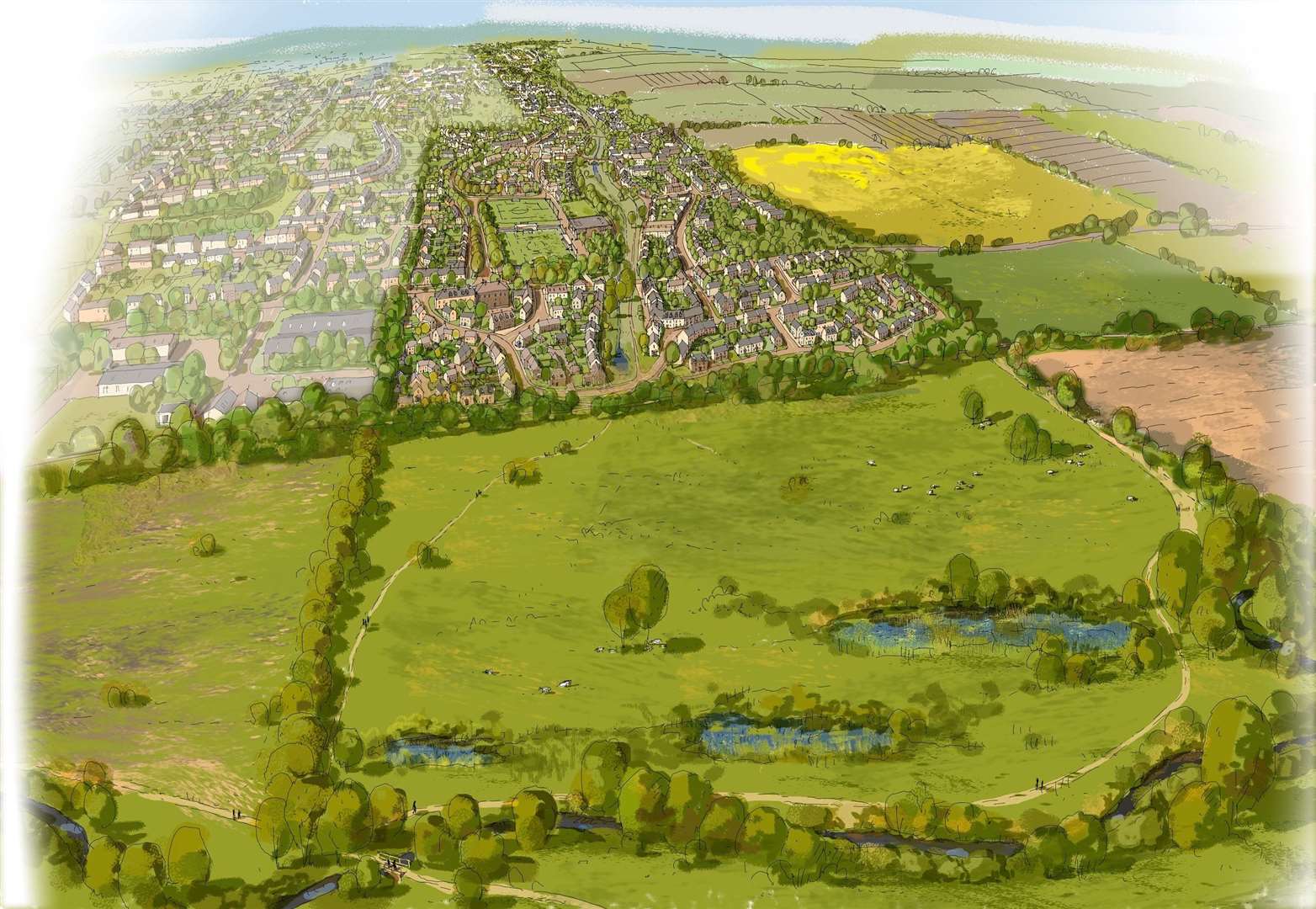 An artist's impression of the development. Image: GummerLeathes / Burghley House Preservation Trust