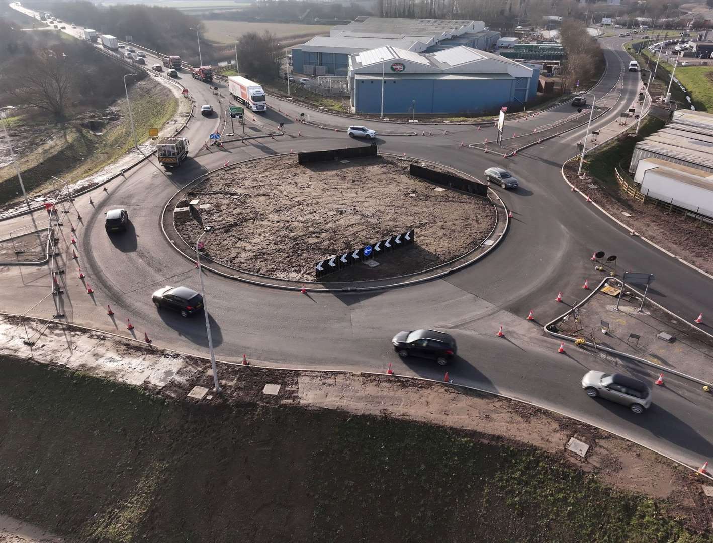 Work is continuning on the the A16 Greencell roundabout PHOTO: SUPPLIED