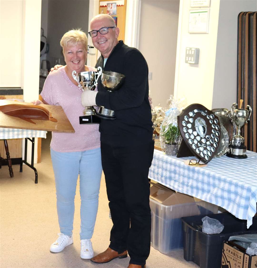 Multi award winner Andy Prior with Commodore Sarah Prior.