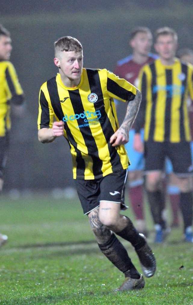 Adam Jackson in action for Holbeach